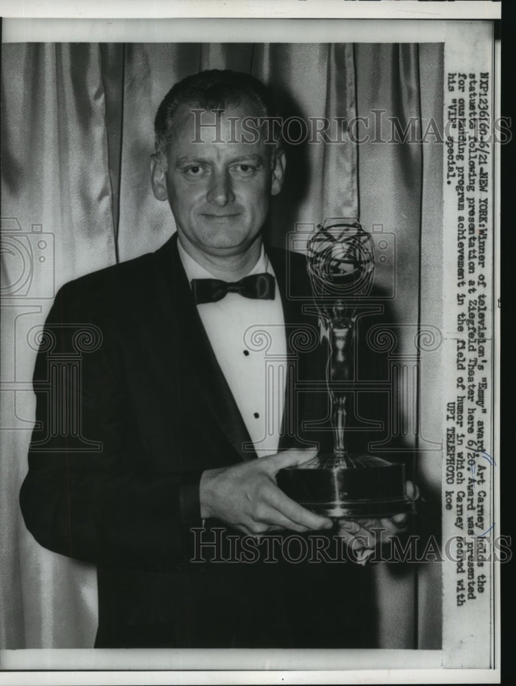 1960 Press Photo Winner of television&#39;s Emmy award, Art Carney - Historic Images