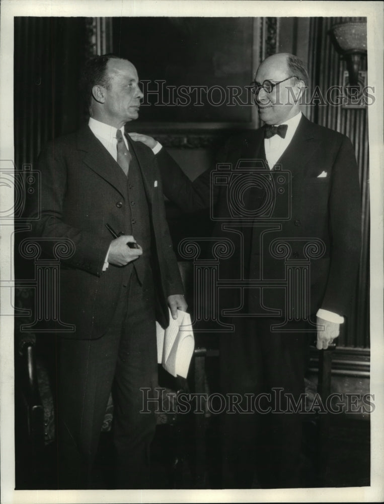 1934 Press Photo Col Theodore Roosevelt and Oscar W. Ehrborn - mjx02523- Historic Images