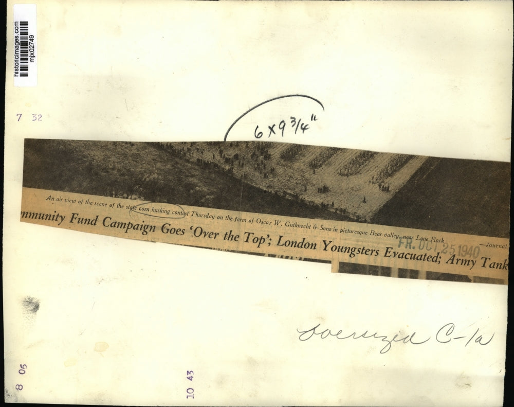 1940 Press Photo Farm of Oskar W Gutknecht & Sons in Bear Valley - mjx02749