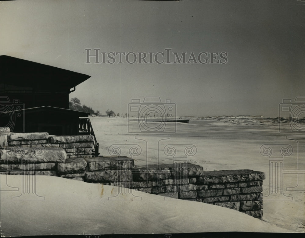 1938 Press Photo Lincoln Memorial drive at Bradford beach- Historic Images