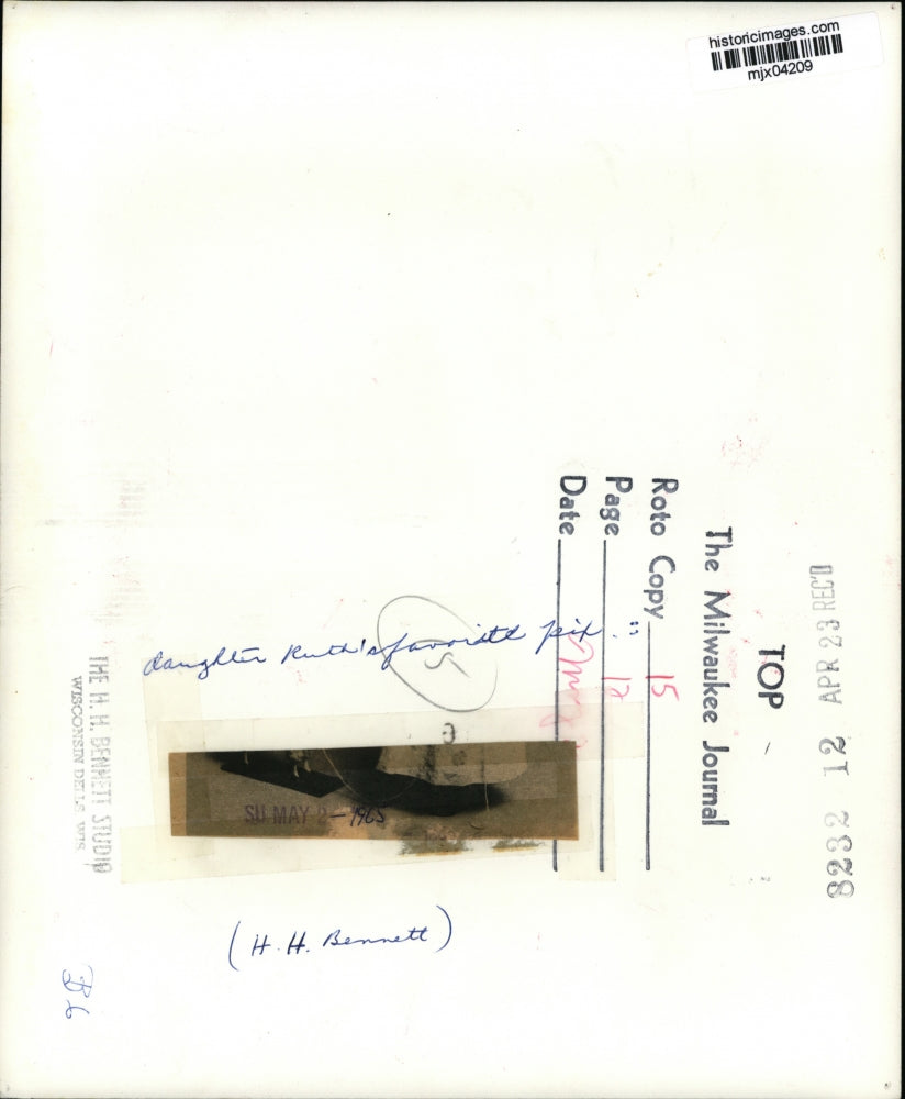 1965 Press Photo Daughter Ruth's favorite picture - mjx04209