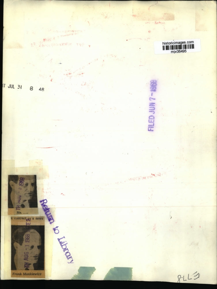 1966 Press Photo Frank Mankiewicz describes Sen. RF Kennedy's condition