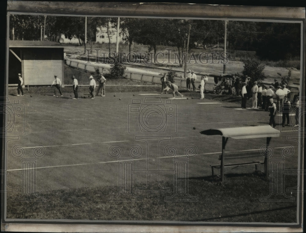 1924 Press Photo The first annual tournament of bowling at Stickney Field club- Historic Images