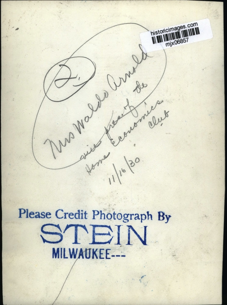 1930 Press Photo Miss Waldo Arnold, vice pres. of the Home Economics club