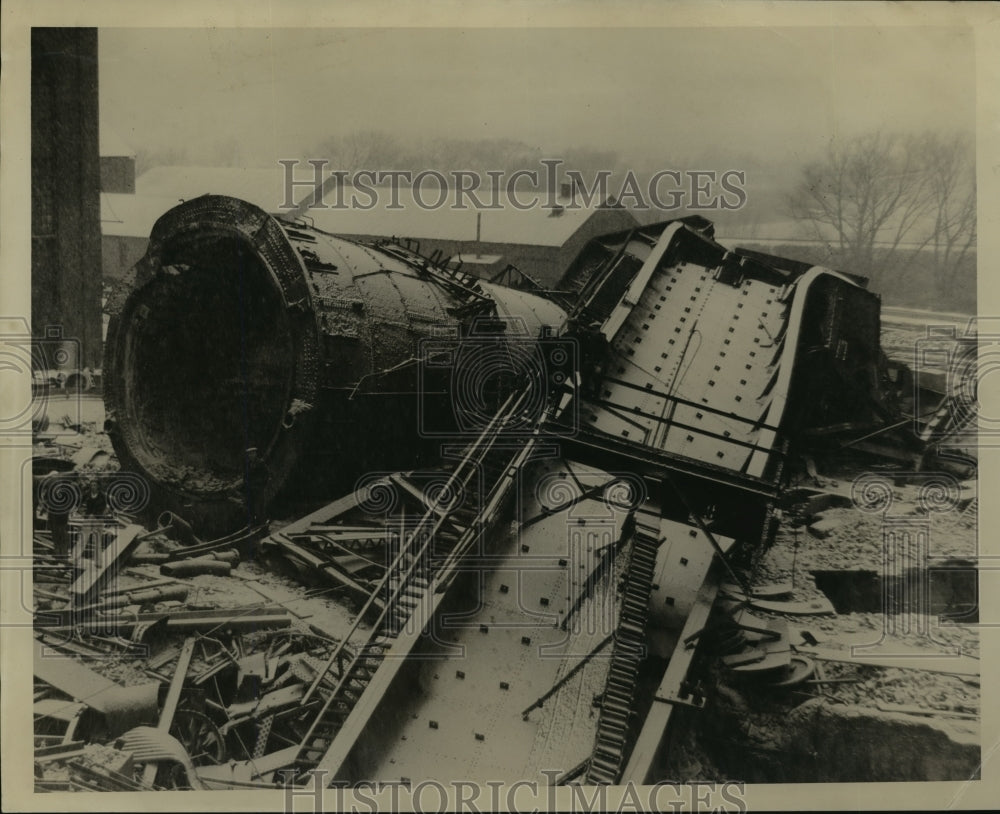 1933 Press Photo Scene from the devastation from Mayville blast - mjx08631- Historic Images