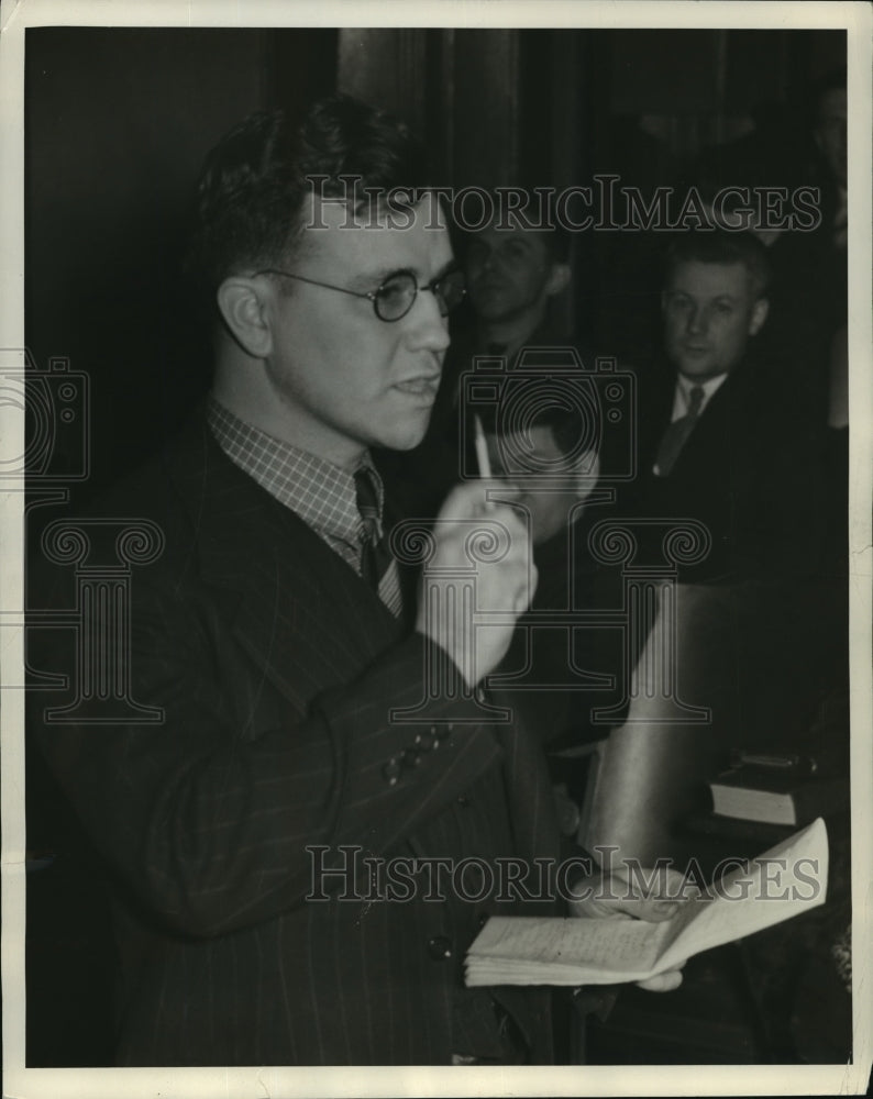 1940 Press Photo Fred Bassett, Blair, communist - mjx09054- Historic Images