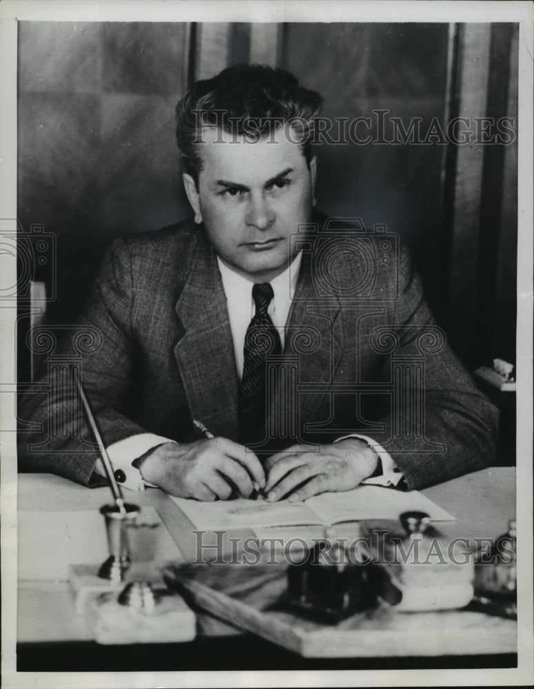 1957 Press Photo Josef I. Kuzmin, new face in the Soviet Political Hierarchy.- Historic Images