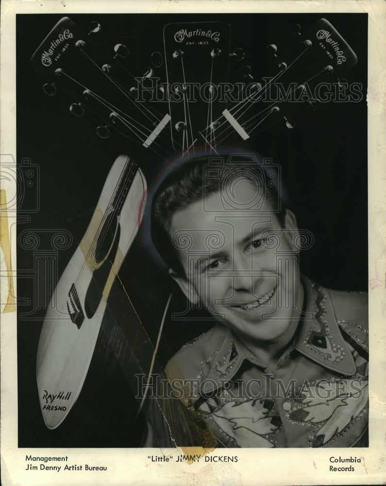 1966 Press Photo Columbia recording star Jimmy Dickens at Nick's Nicabob