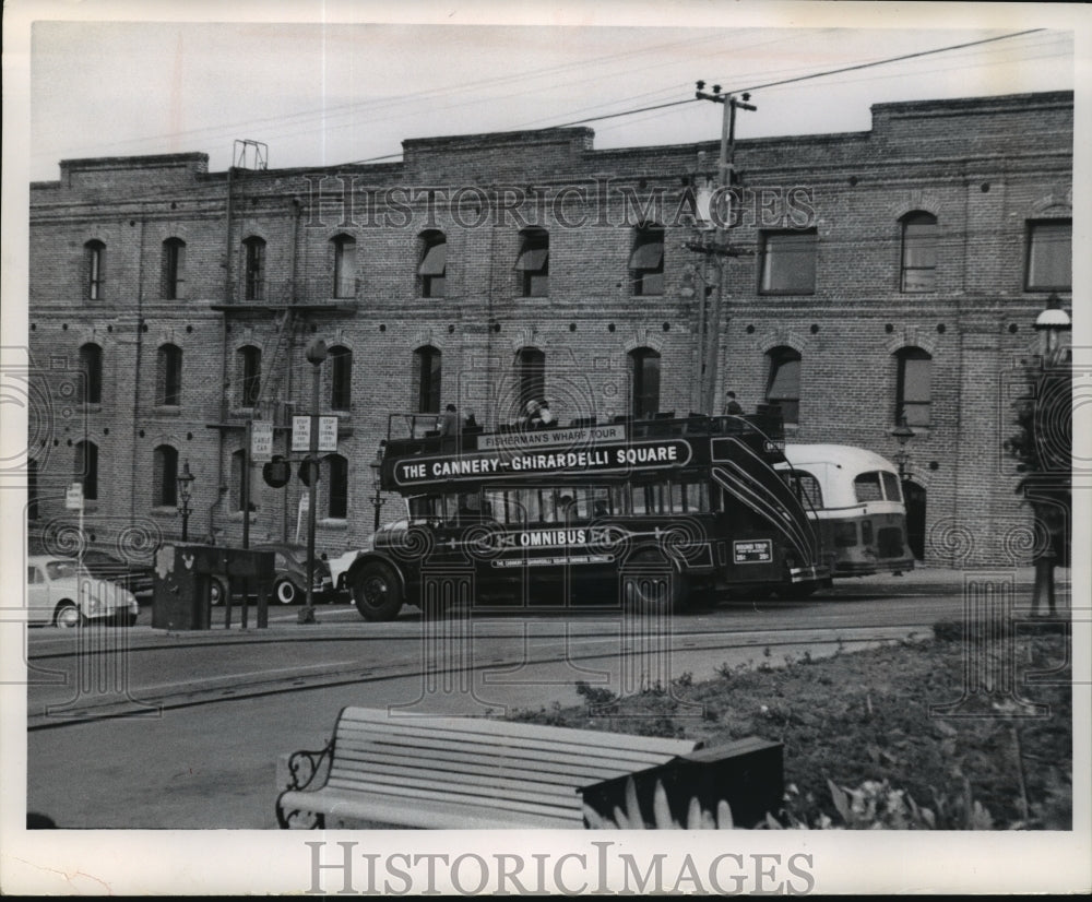 1969 Press Photo Refurbished omnibus in San Francisco's waterfront area