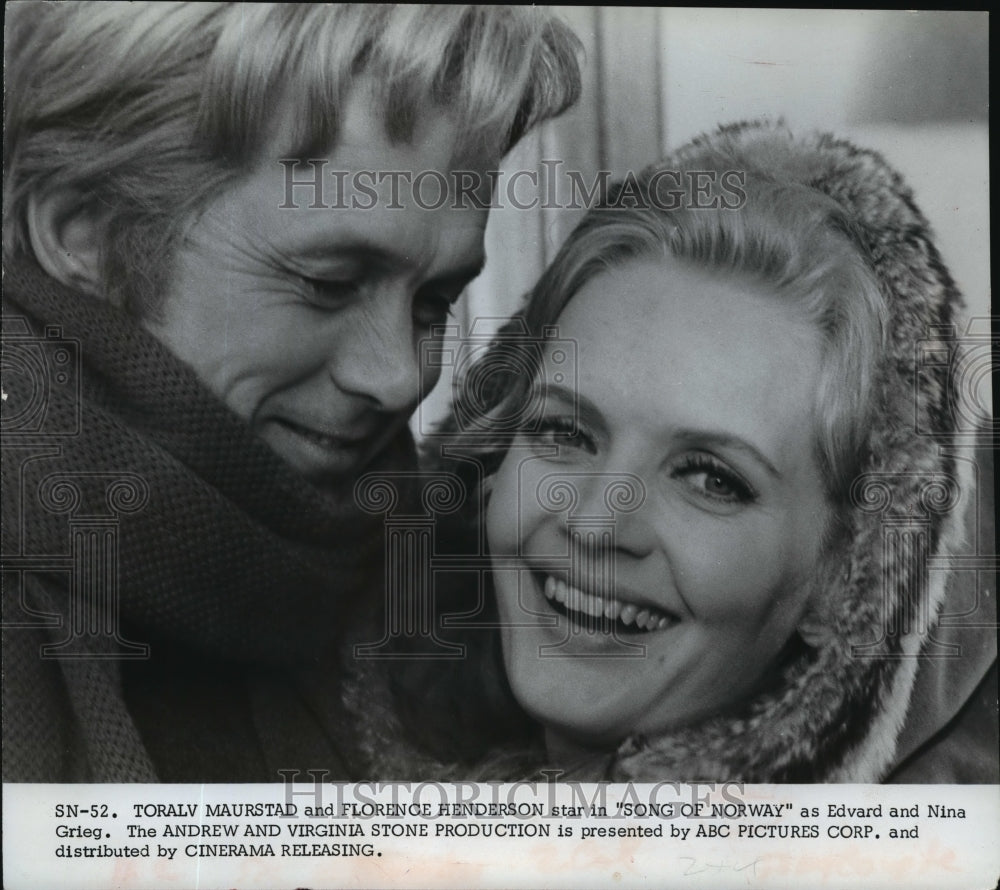 1970 Press Photo Toralv Maurstad and Florence Henderson in "Song of Norway"- Historic Images