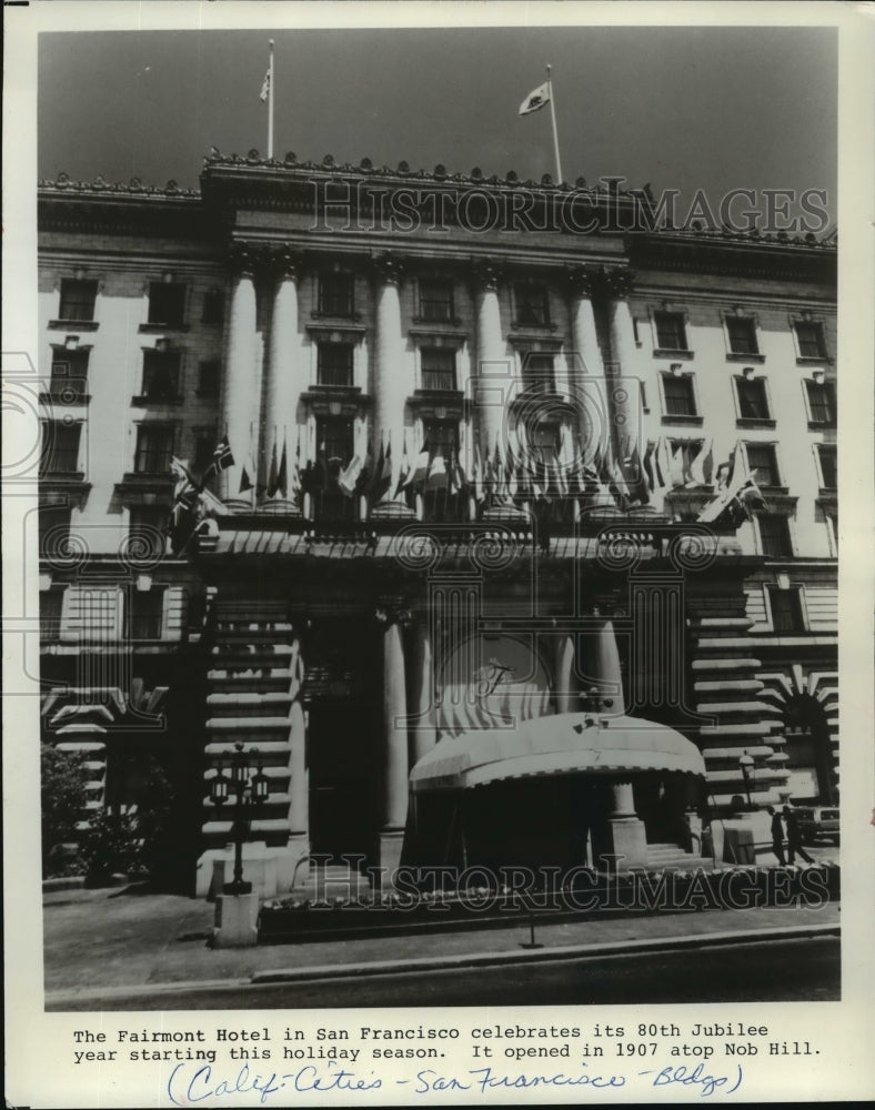 1989 Press Photo The Fairmont Hotel in San Francisco - mjx12299- Historic Images