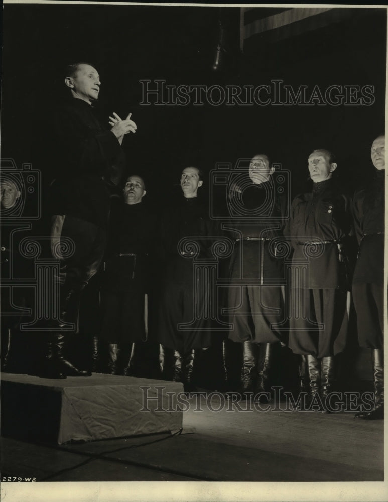 1950 Press Photo Don Cossack Chorus and Dancers w/ Serge Jaroff, conductor- Historic Images