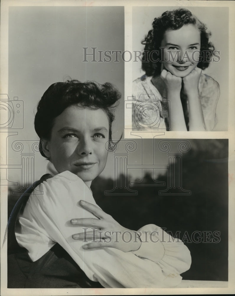 1955 Press Photo Diana Lynn then and now - mjx12630