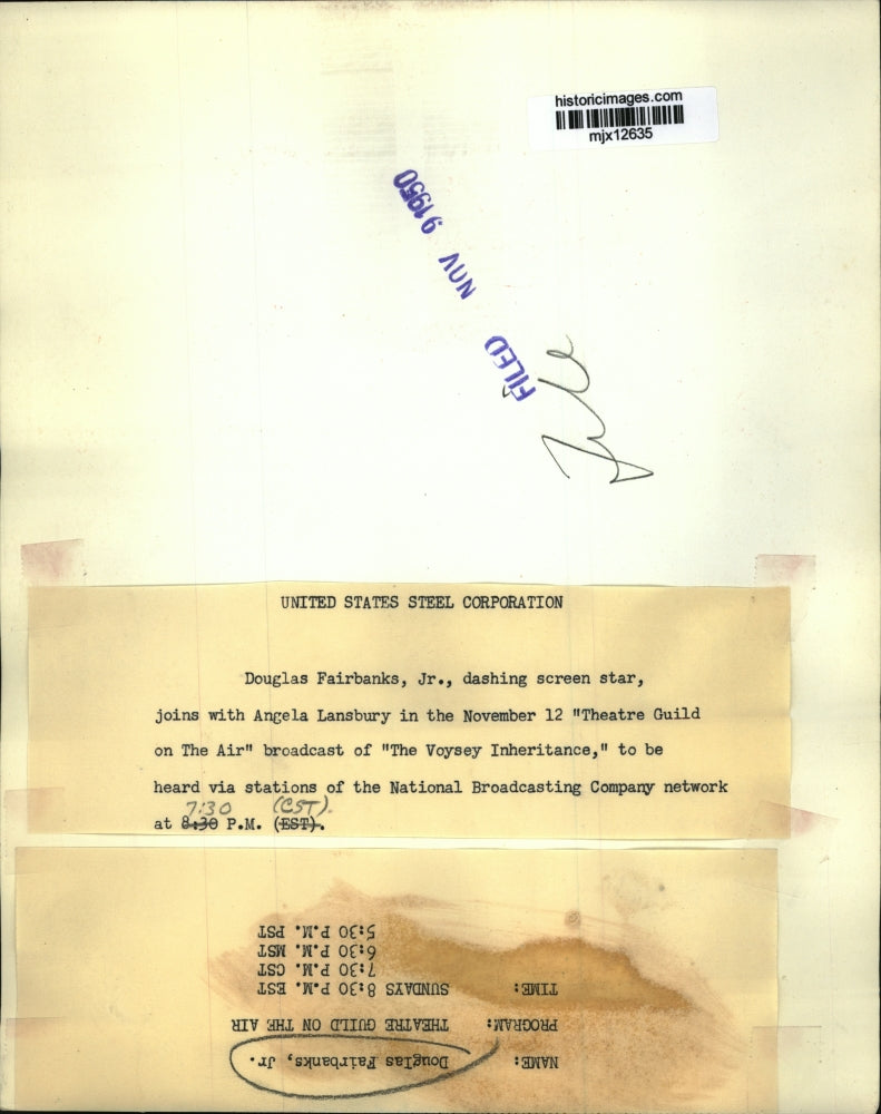 1950 Press Photo Douglas Fairbanks, Jr in The Voysey Inheritance - mjx12635