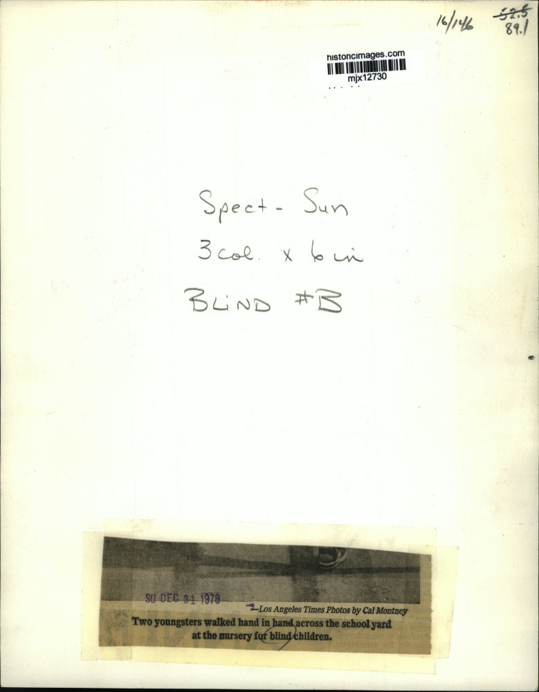 1978 Press Photo Georgia and Linda at nursery for blind children - mjx12730