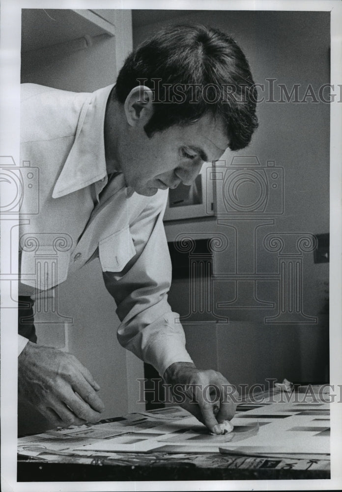 1973 Press Photo Charles Dix, Artist - mjx13453