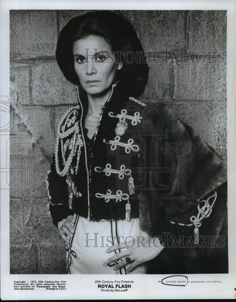 Load image into Gallery viewer, 1975 Press Photo Florinda Bolkan stars in Royal Flash. - mjx13841
