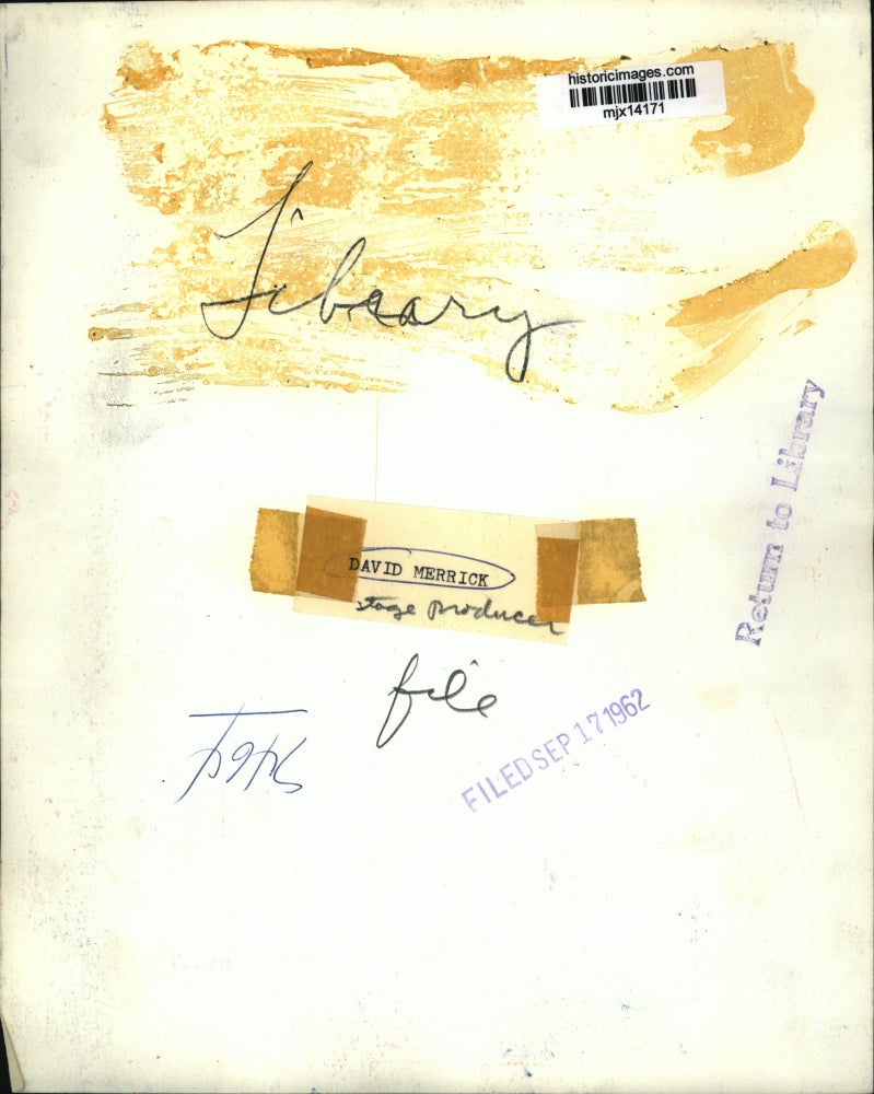 1962 Press Photo David Merrick, stage producer - mjx14171