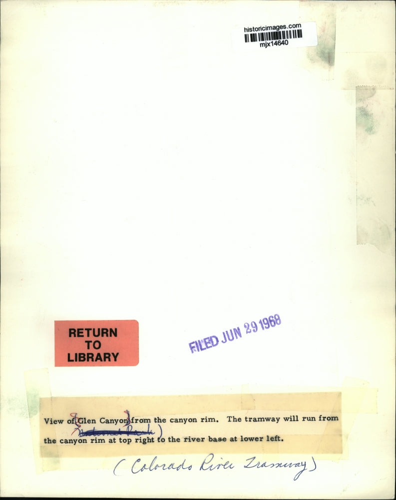 1968 Press Photo View of Glen Canyon from the canyon rim - mjx14640