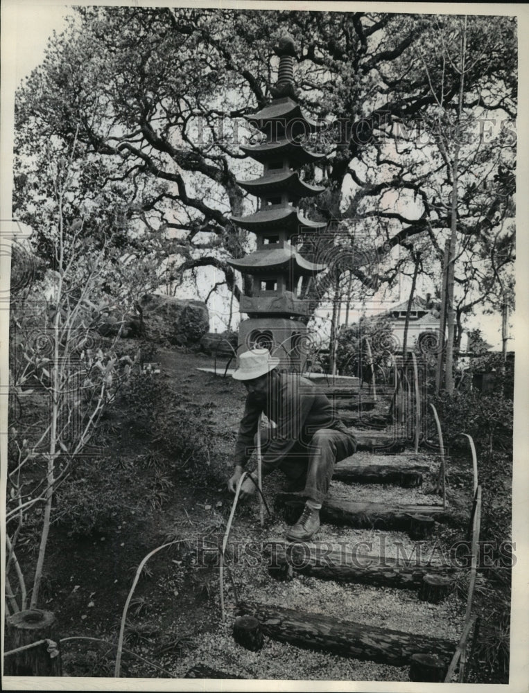 1967 Press Photo Gojunoto in Central Park given to San Mateo by Toyanaka, Japan