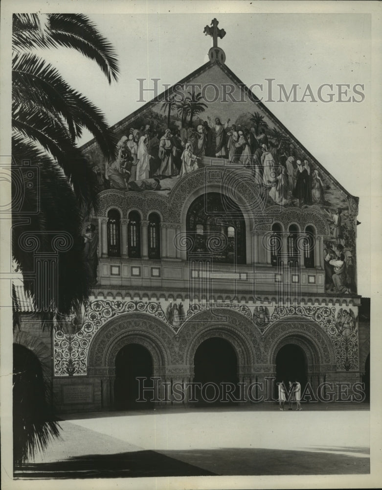 1929 Press Photo Chapel at Stanford University, Memorial Church front, Palo Alto- Historic Images