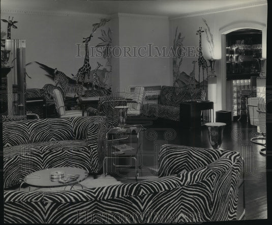 1940 Press Photo A room in the Wisconsin Knollward Estate- Mrs. Robert R. Baker- Historic Images