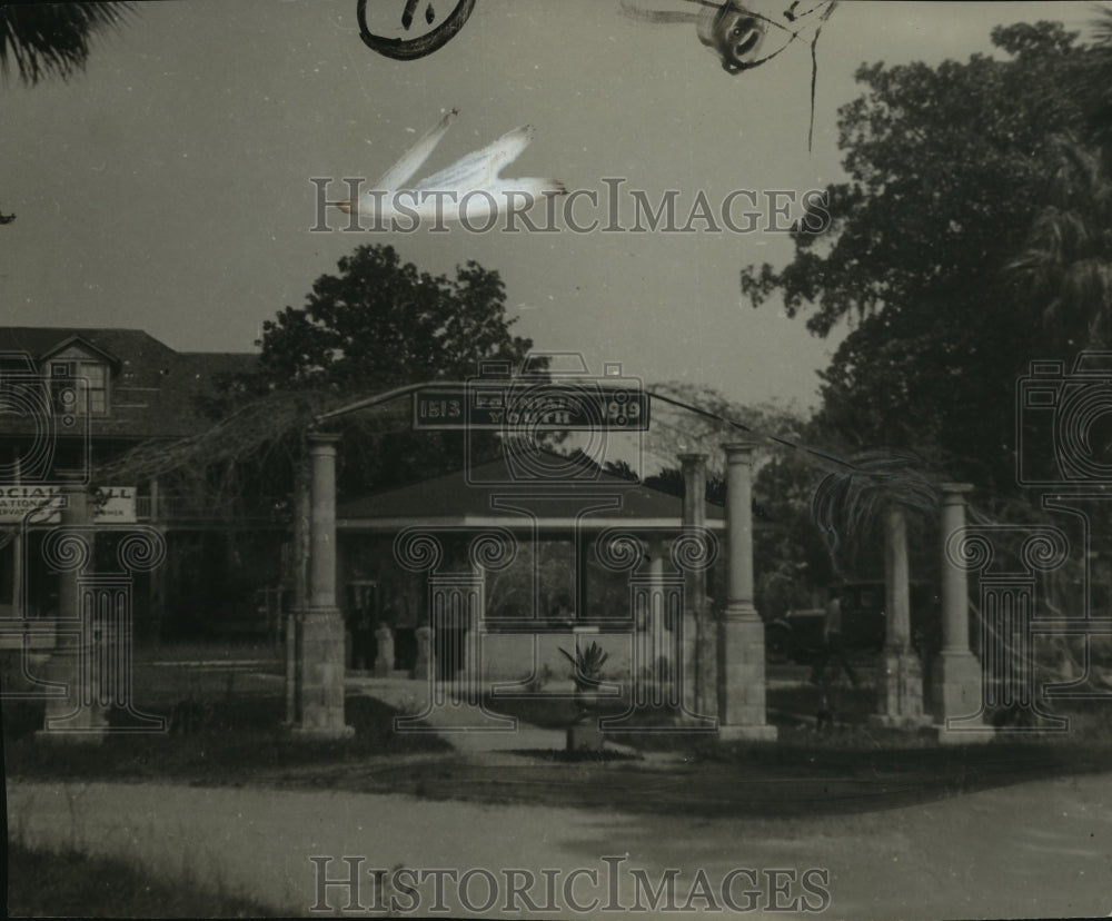 1928 Press Photo Fountain of Youth in Augustine Florida - mjx15187- Historic Images