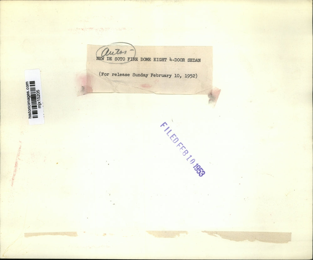 1953 Press Photo De Soto Fire Dome Eight 4-Door Sedan - mjx15205