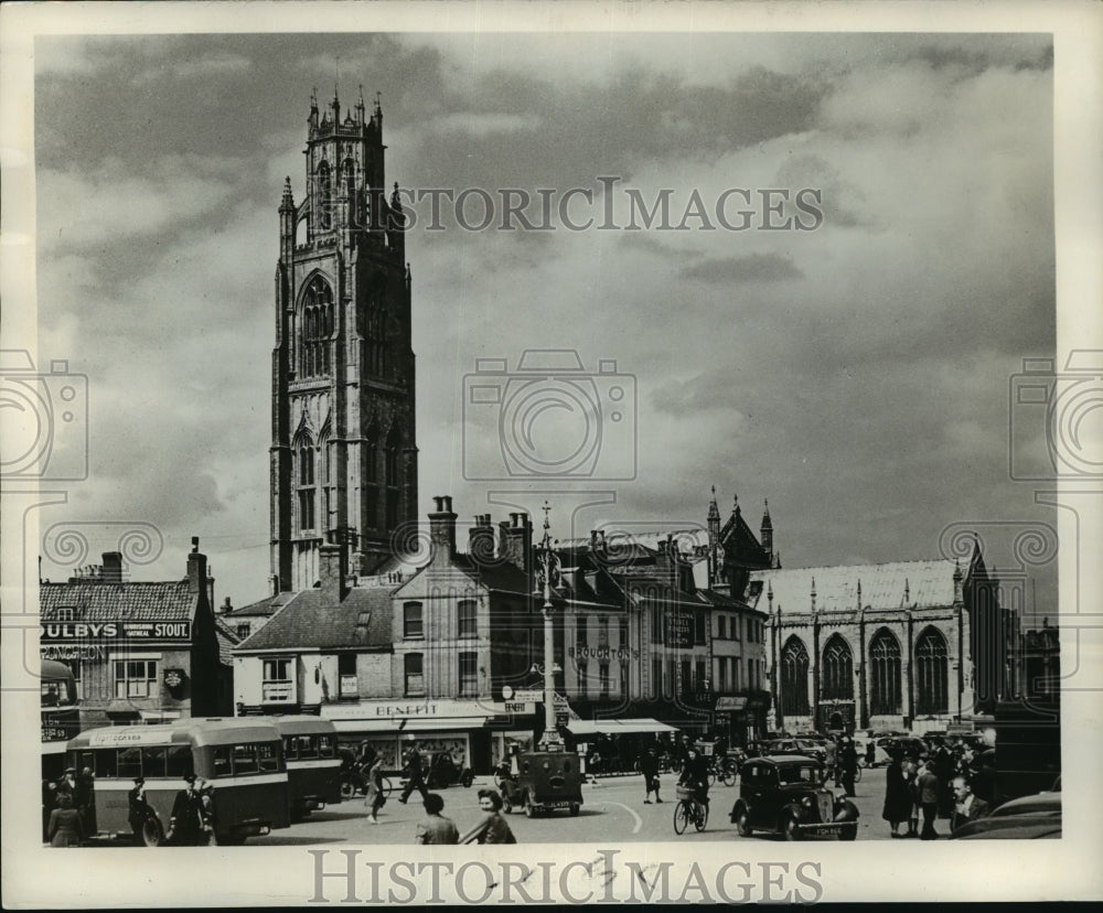 1955 Press Photo "Boston Stump" church tower in Boston, Lincolnshire, England