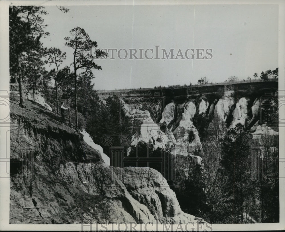 1938 Press Photo Providence Canyons, Georgia - mjx15454