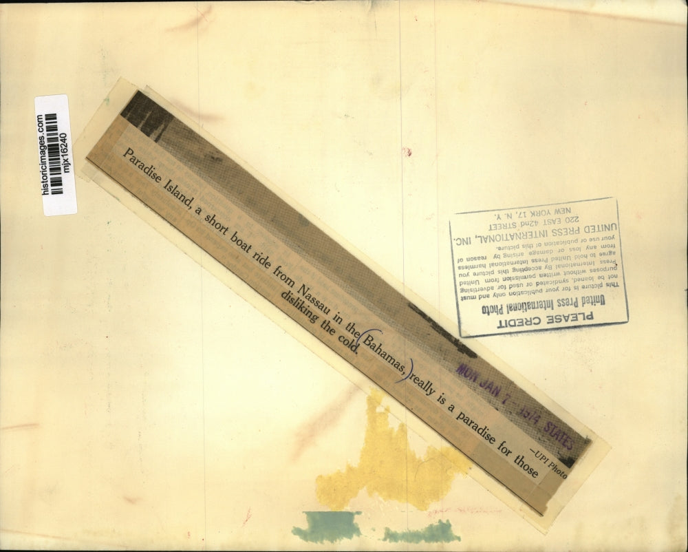 1974 Press Photo Paradise Island just a boat ride from Nassau in the Bahamas