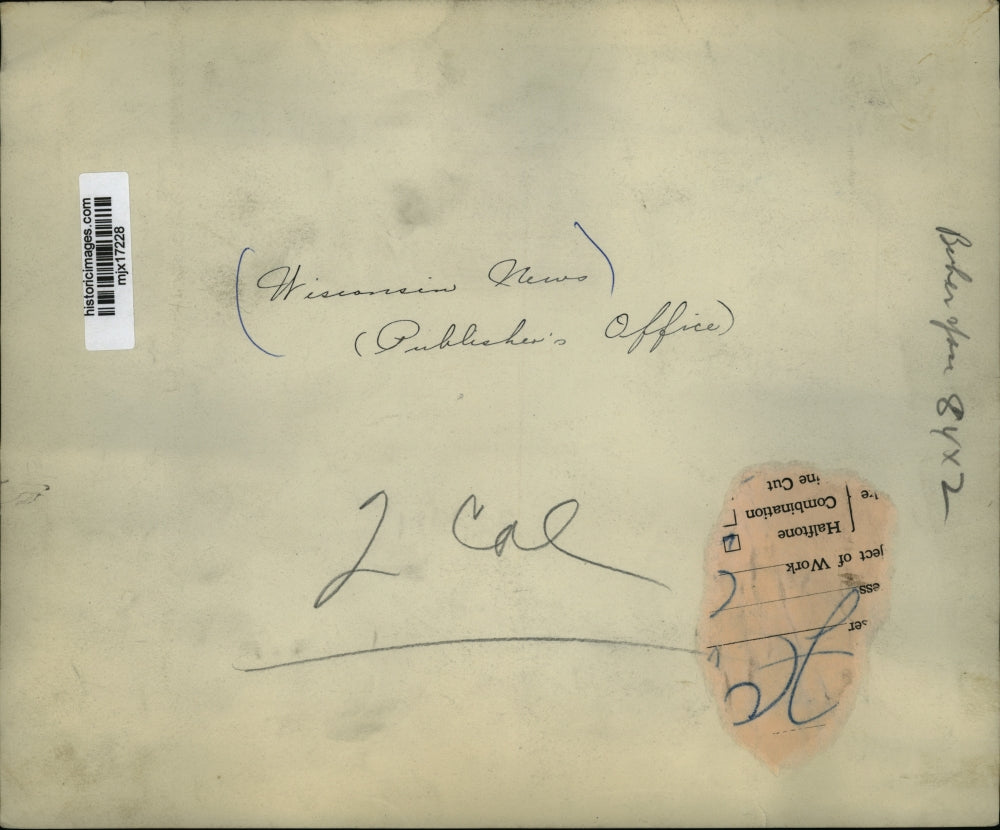 Press Photo Wisconsin News Publisher's Office