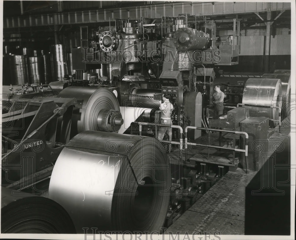 1956 Press Photo Modern cold rolling mill, Gary Steel and Tin, Indiana- Historic Images