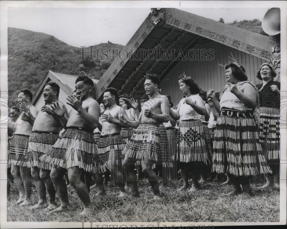 1950 Press Photo Maoris, New Zealand people- Historic Images