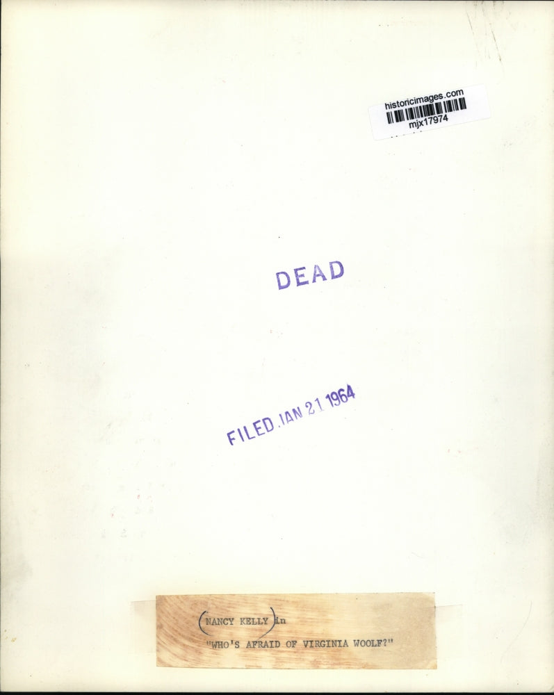 1964 Press Photo Nancy Kelly in Who's Afraid of Virginia Woolf?