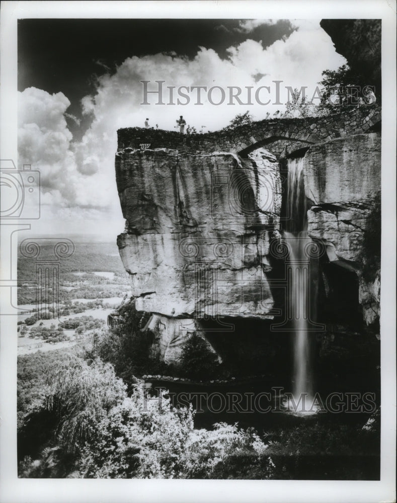 1987 Press Photo High Falls leads to Seven States scenic view in Tennessee