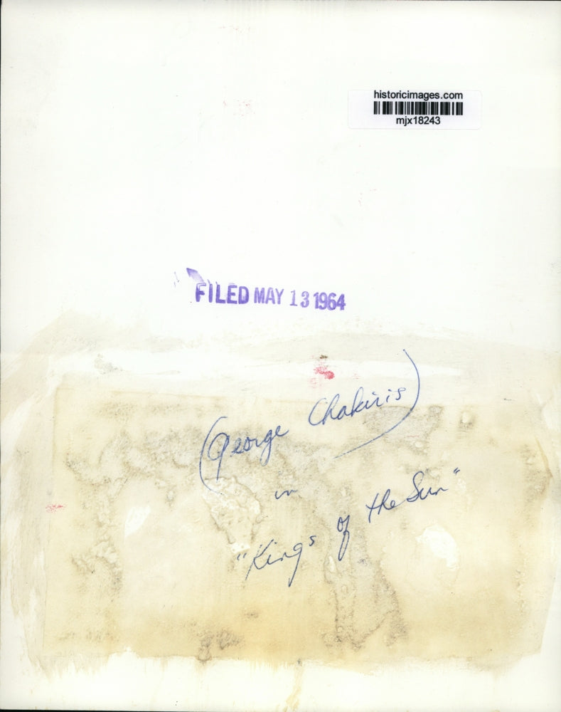 1964 Press Photo George Chakiris and Shirley Anne Field in Kings of the Sun.