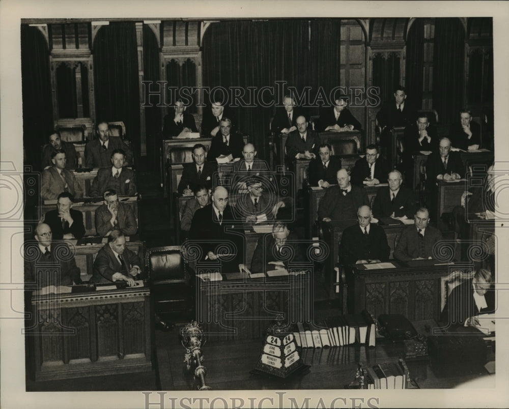 1940 Press Photo The House of Commons at Ottawa, Canada-PM Mackenzie Kind et al- Historic Images
