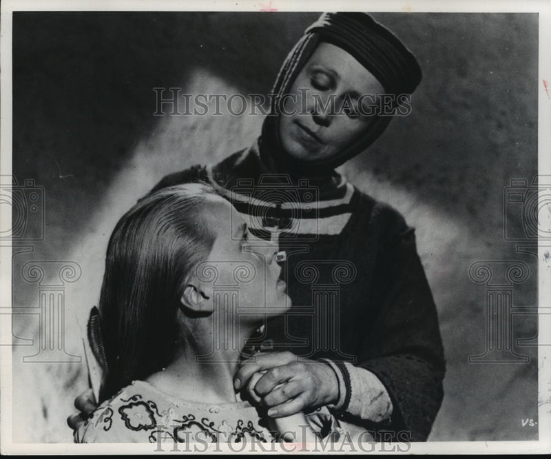 Load image into Gallery viewer, 1975 Press Photo Birgitta Petersson and Birgitta Valberg in The Virgin Spring.
