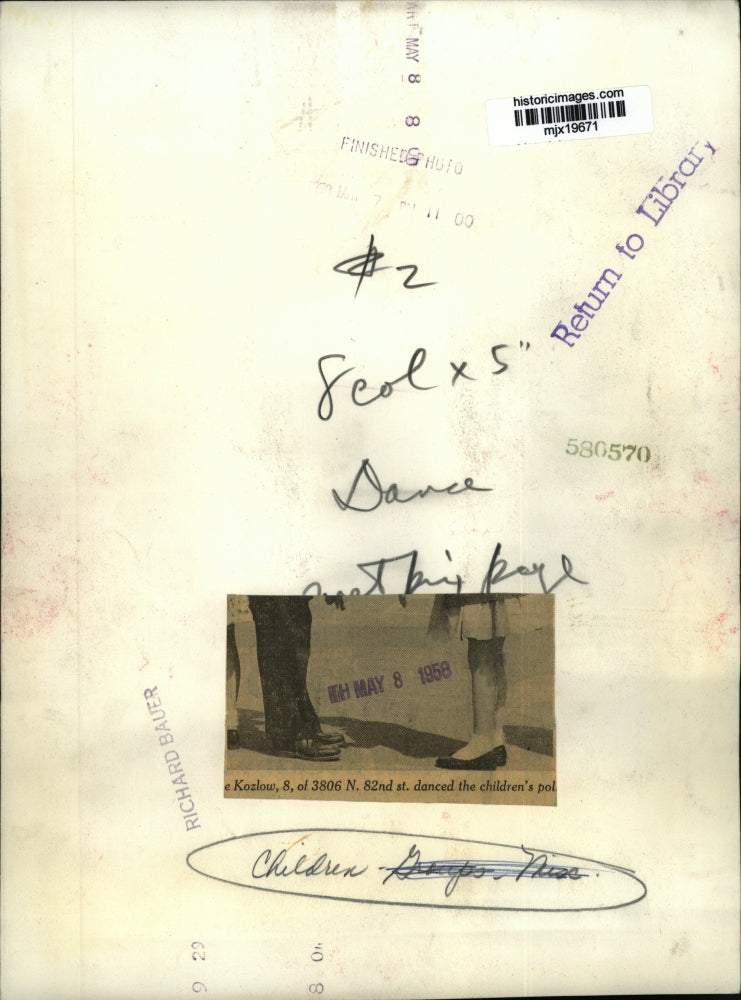 1958 Press Photo Cindy Reichel and other third grade children in Wisconsin.