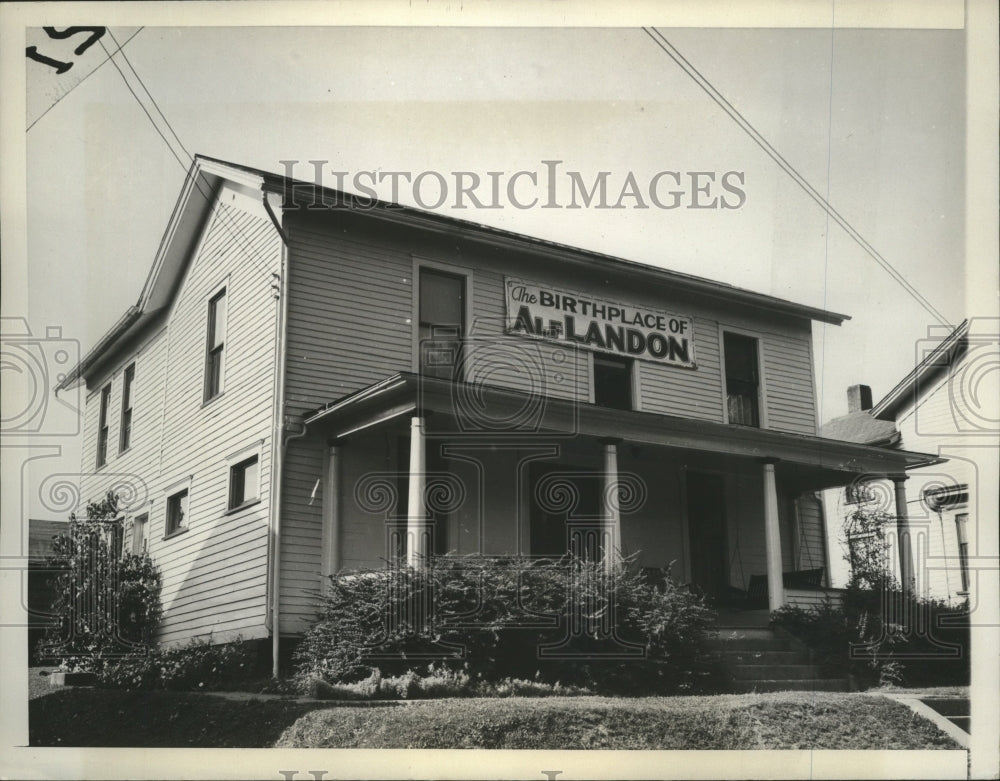 1936 Press Photo Governor Alf Landon of Kansas- Will Return To His Birthplace.- Historic Images