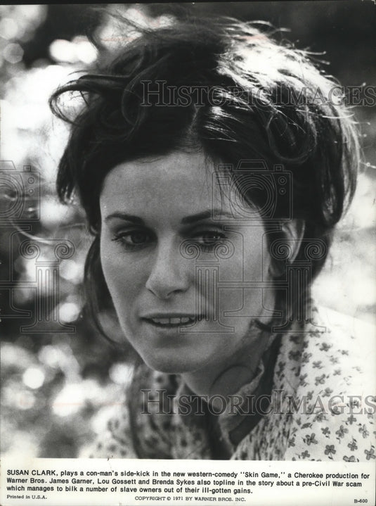 1971 Press Photo Susan Clark in a western-comedy "Skin Game". - mjx20826