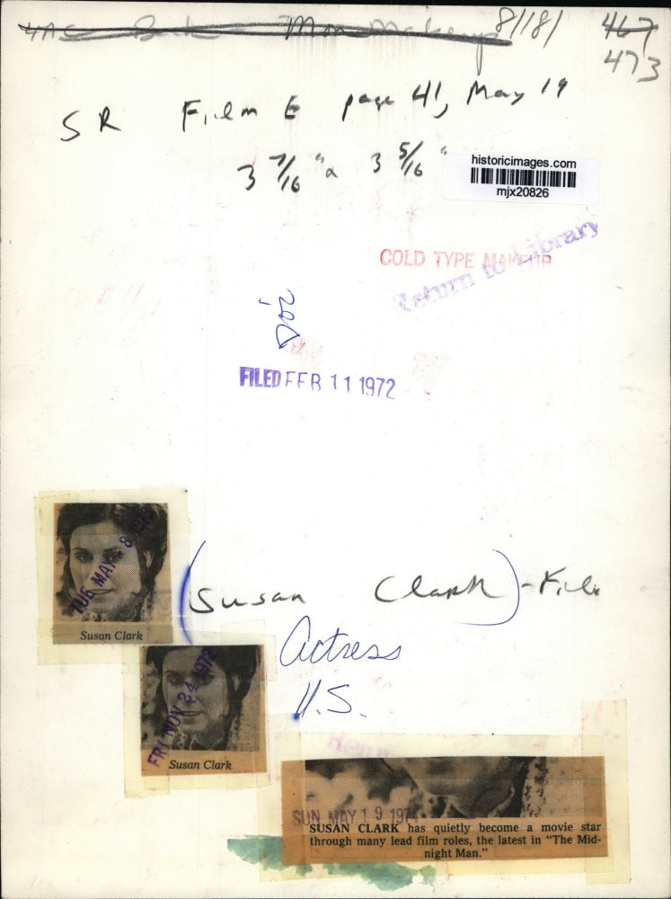 1971 Press Photo Susan Clark in a western-comedy "Skin Game". - mjx20826