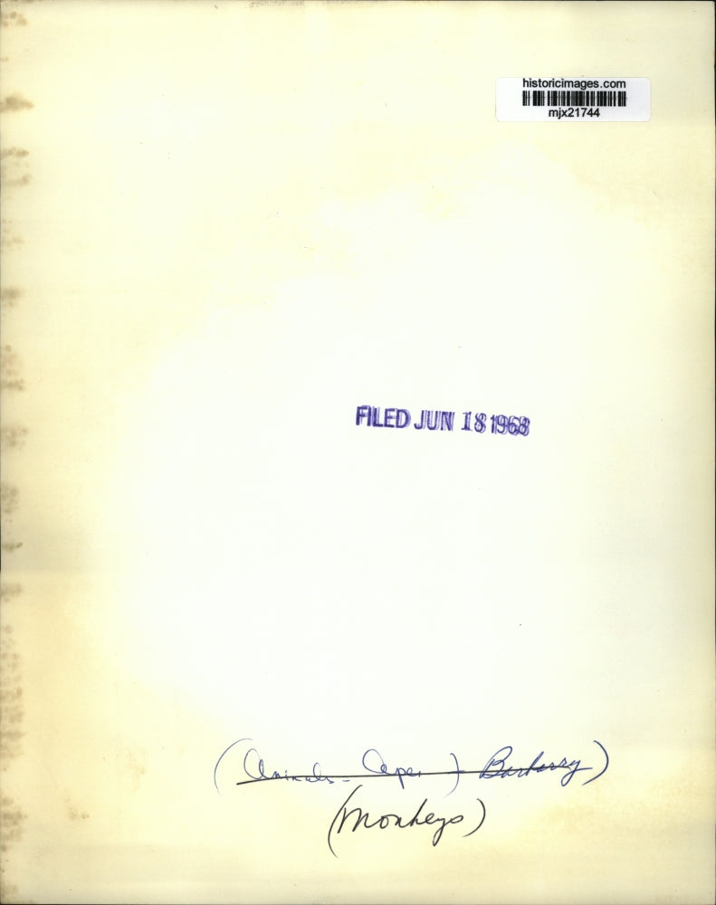 1968 Press Photo A Barbary ape and it's offspring at Washington's National Zoo