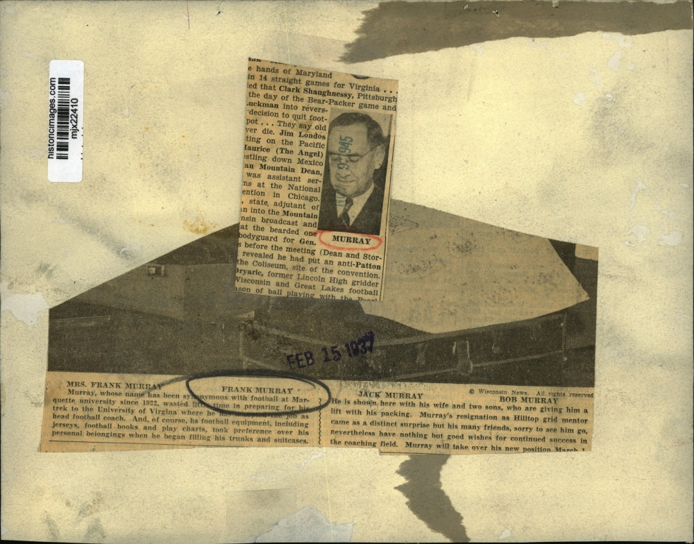 1937 Press Photo Frank Murray With His Family Packing As He Leaves Hilltop