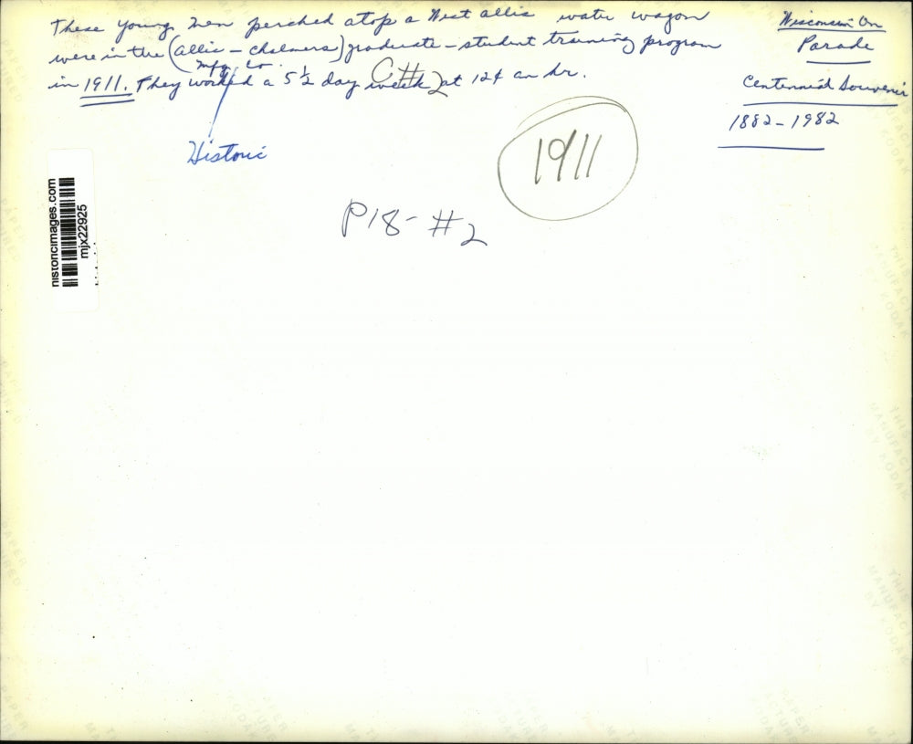 1911 Press Photo Workers of the Allis-Chalmers Manufacturing Company - mjx22925