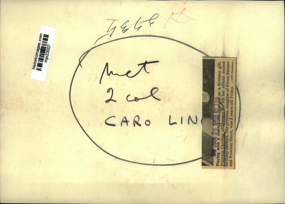 1959 Press Photo Princess Caroline of Monaco as a child - mjx23007