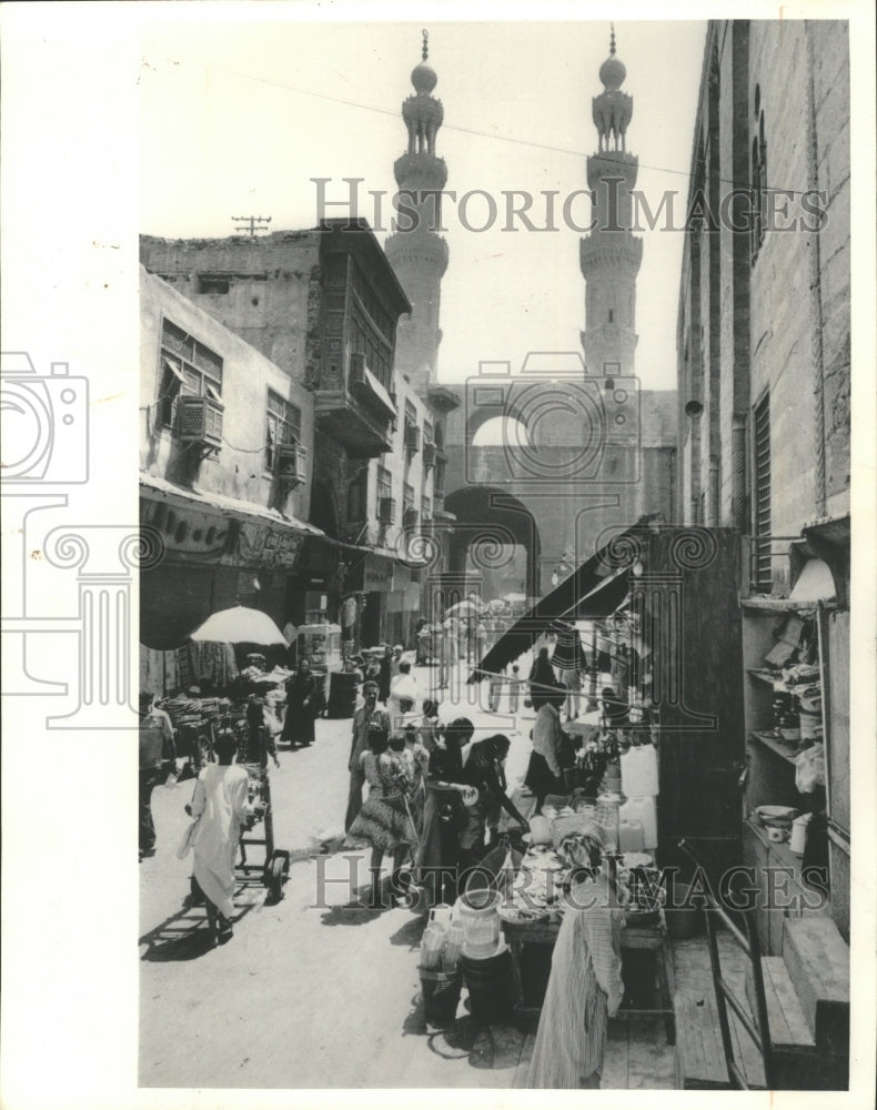 1984 Press Photo View of Cairo&#39;s Khan El Khalili market- Historic Images