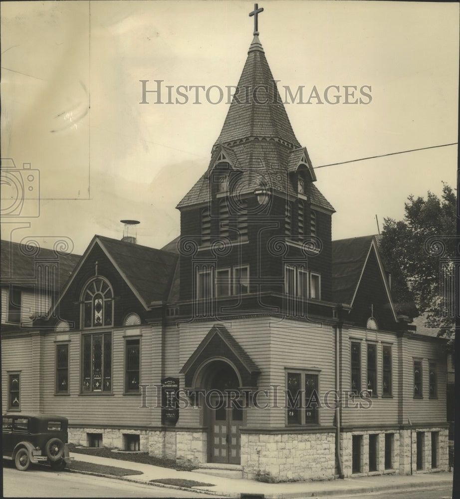1932 Press Photo View of The Kingo Evangelical Lutheran Church - mjx23441- Historic Images
