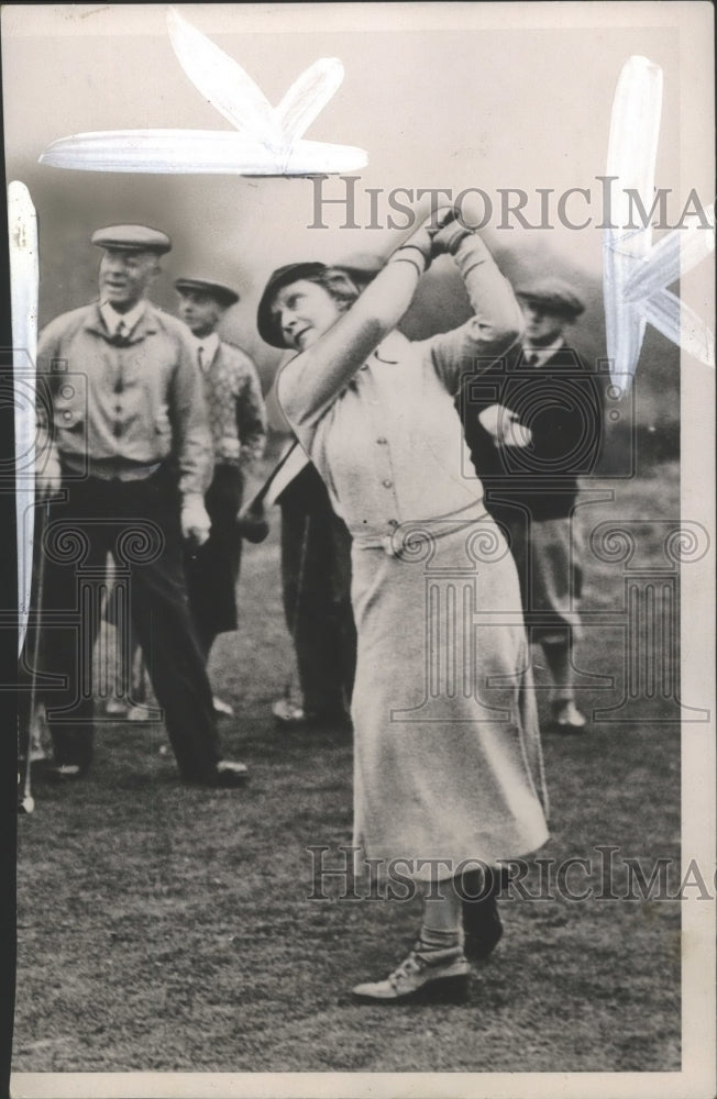 1936 Press Photo Lady Astor &amp; others at gold tournament in Walto Health, England- Historic Images